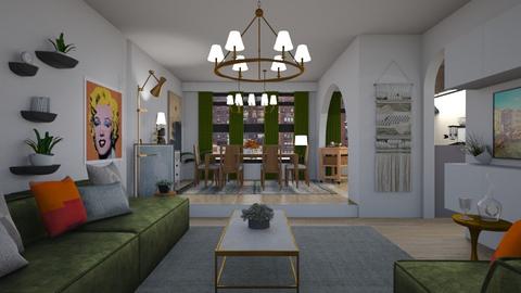 New York apartment 2 - Living room  - by Mormbly 