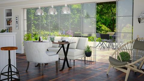 outdoor terrace - Retro - Living room  - by Leyvna