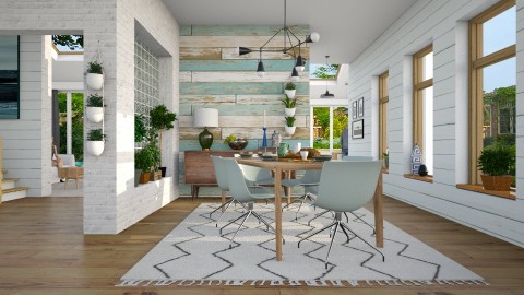 Shiplap  - Eclectic - Dining room  - by evahassing