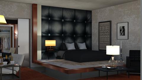 Dr No_Bond bedroom - Retro - Bedroom  - by ZsuzsannaCs