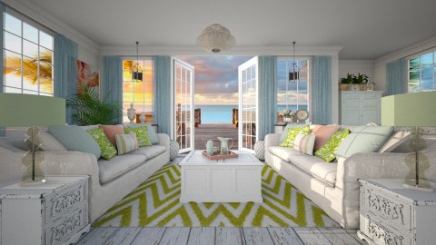 Summer Cottage - Living room  - by crosette