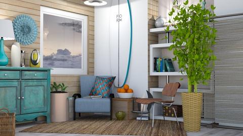 Surf Living - Retro - Living room  - by Isaacarchitect