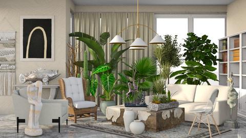 White eclectic  - Living room  - by Saye