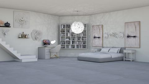 paprika white bedroom - Bedroom  - by Aestheticgirl1236