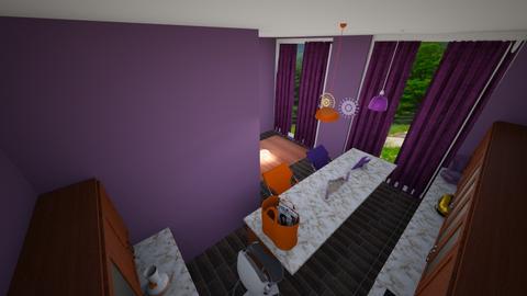 orange and purple - Kitchen  - by ally6238