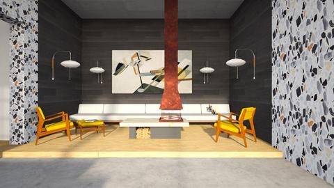 midcentury seating area - Retro - Living room  - by kitty