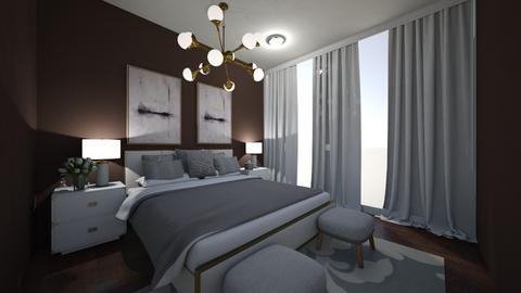 gray bedroom - Modern - Bedroom  - by saturns_ring