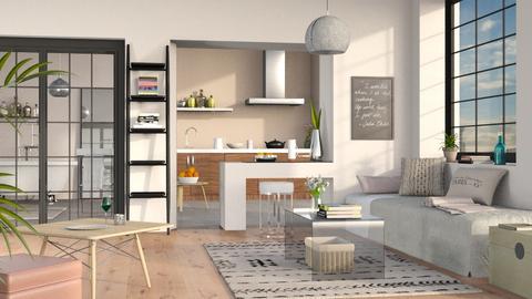 One Room Apartment - Minimal - Living room  - by Sally Simpson