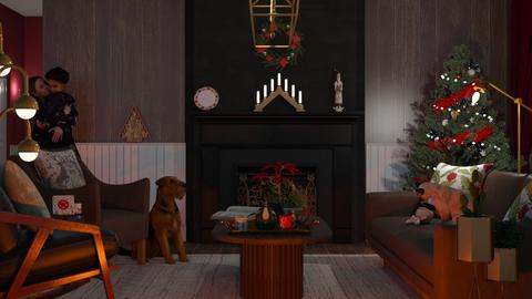 Merry Christmas - Rustic - Living room  - by WonderToad