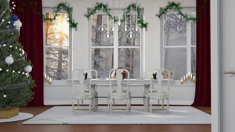 White Christmas - Rustic - Dining room  - by WonderToad