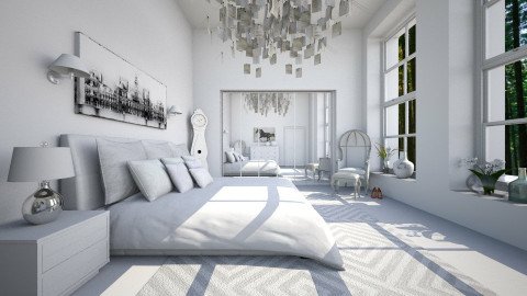 White on White - Bedroom  - by crosette