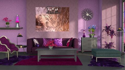 purple shades - Living room  - by Moonpearl