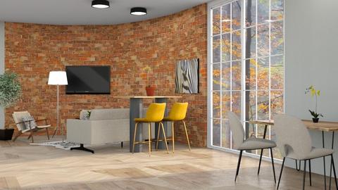 brick and zebra - Living room  - by Mudfoot