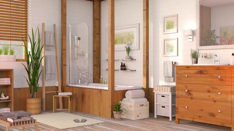 Brown White Bathroom - Eclectic - Bathroom  - by Sally Simpson
