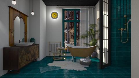 Turquoise - Retro - Bathroom  - by tolo13lolo