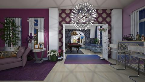 Purple and Blue - Living room  - by ImCher