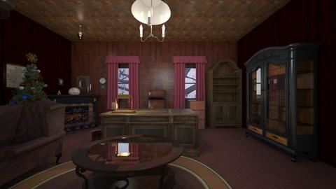 Vintage Winter Library - Office  - by wvrspence