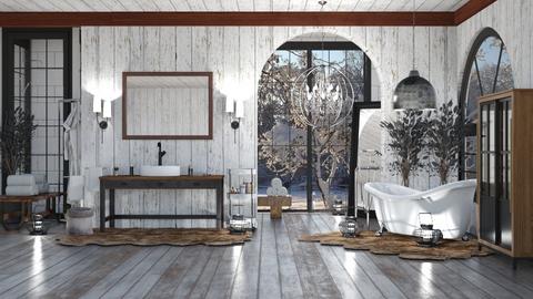 SNOWY FARMHOUSE BATH - Rustic - Bathroom  - by RS Designs