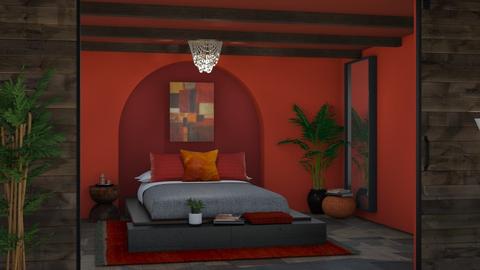 paprika bedroom - Bedroom  - by CarlijnCatherina